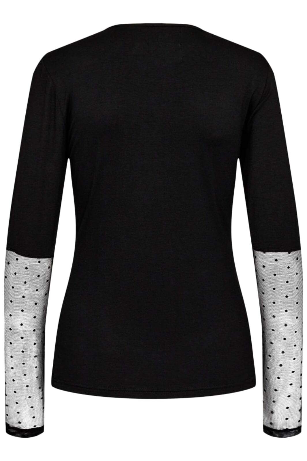 Forudbestilling - Liberte - Isa-Ls-Lace-Sleeve-Blouse - Black Dot Bluser