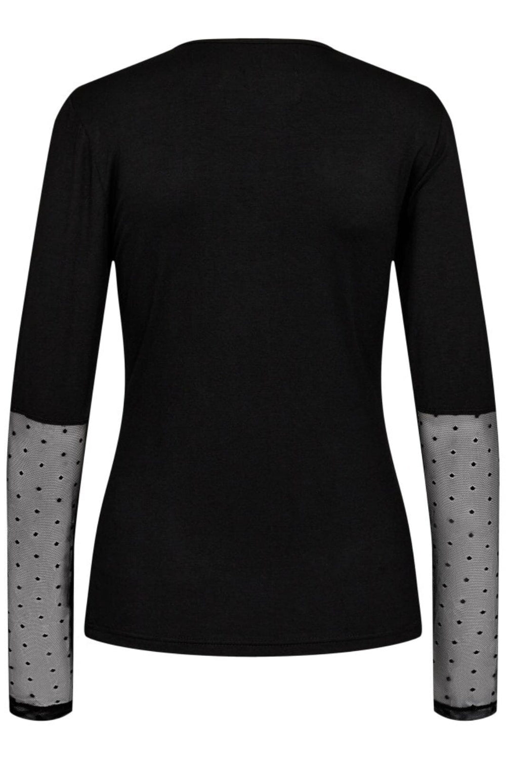 Forudbestilling - Liberte - Isa-Ls-Lace-Sleeve-Blouse - Black Dot Bluser