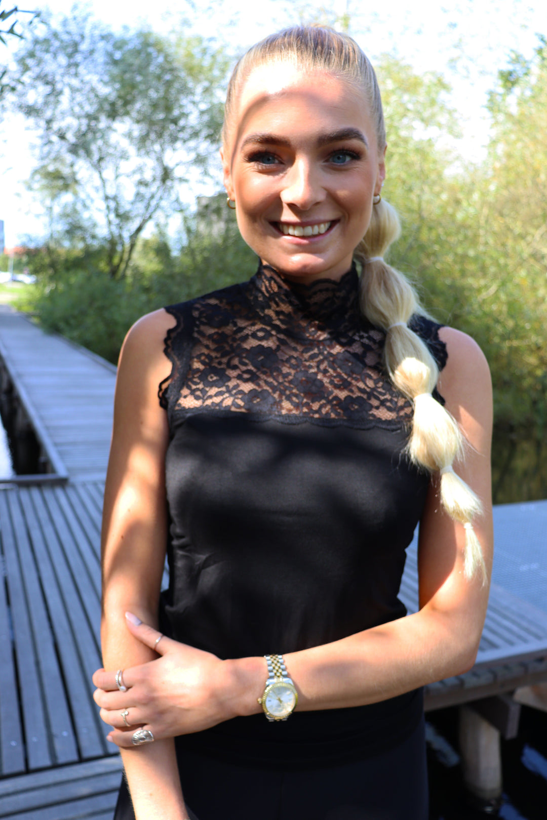 Forudbestilling - Liberte - Lisa-Lace-Top - Black Toppe