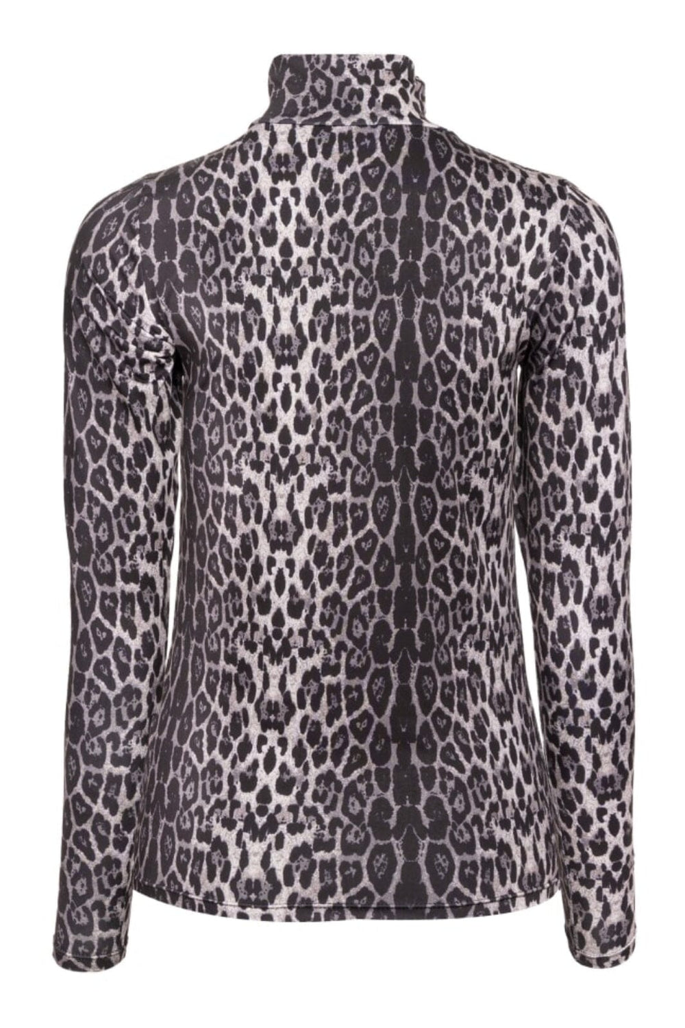 Forudbestilling - Liberte - Lotus-Ls-Highneck-Blouse - Grey Black Leo Bluser