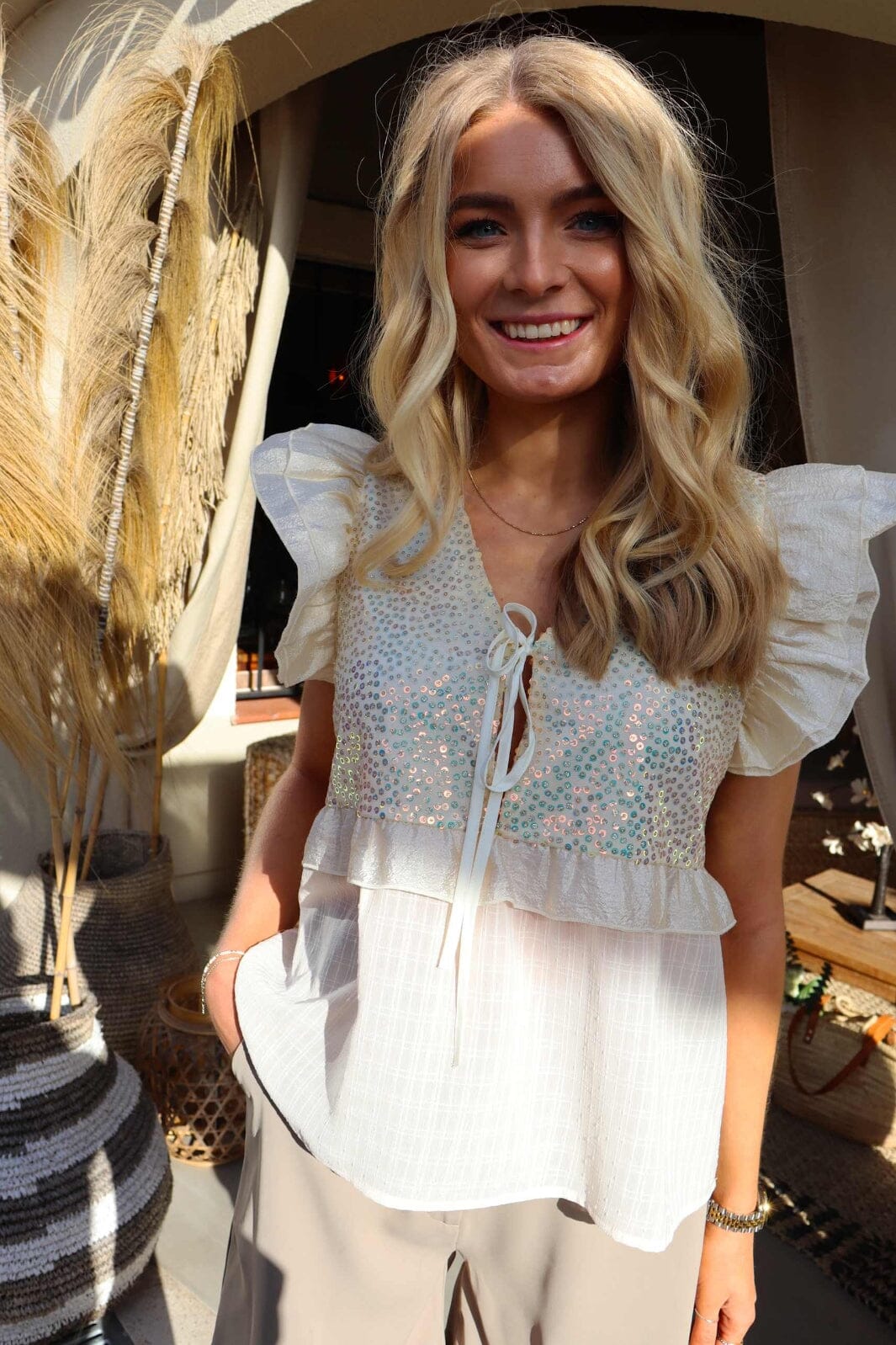 Liberte - Nor-Frill-Blouse 22235 - Ivory