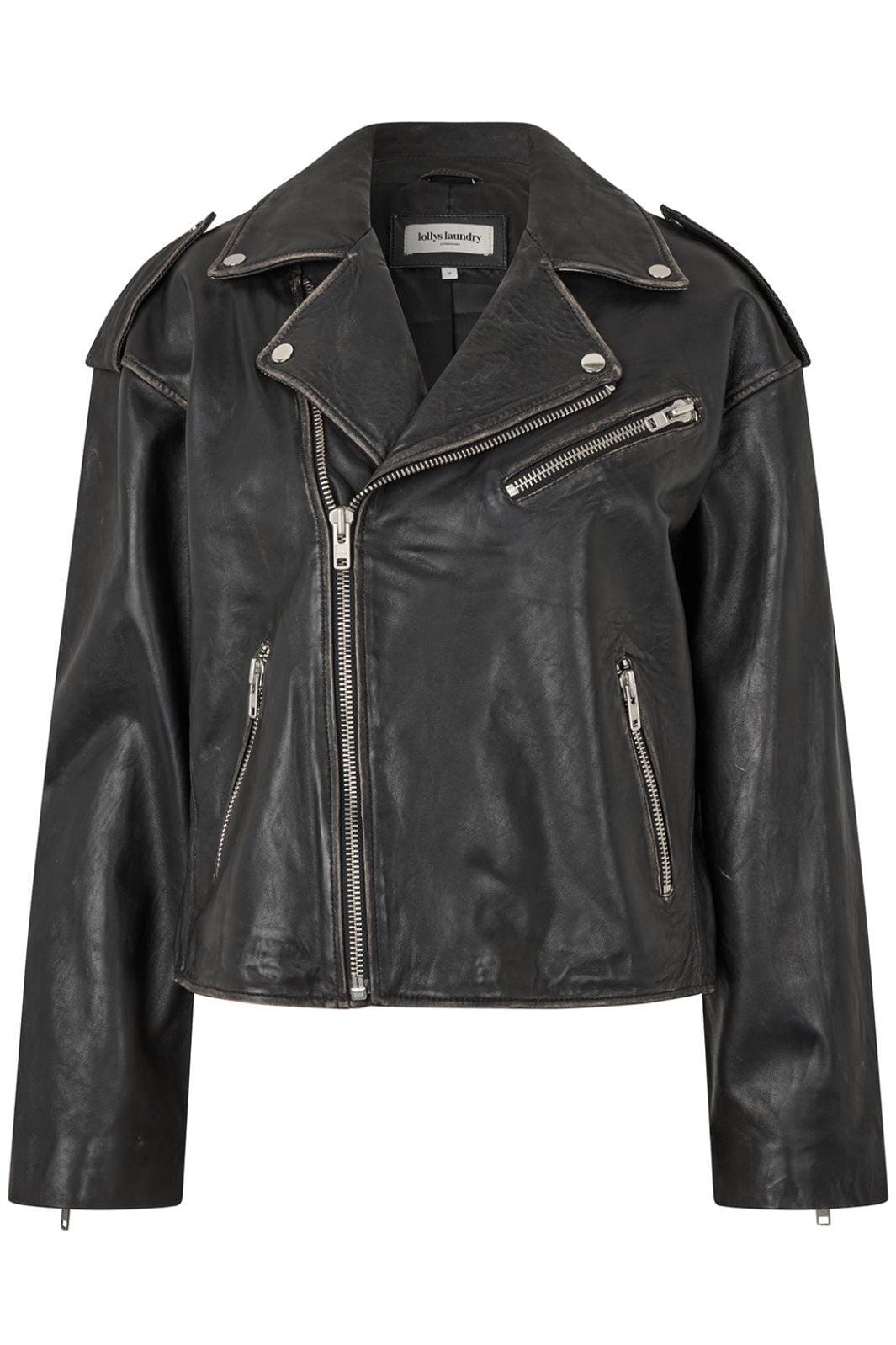 Forudbestilling - Lollys Laundry - Lilll Leather Jacket - 99 Black Jakker
