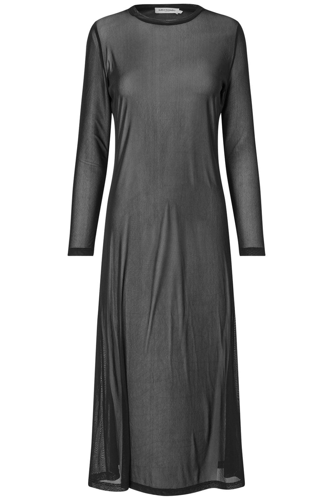 Forudbestilling - Lollys Laundry - Loganll Maxi Dress Ls - 99 Black Kjoler