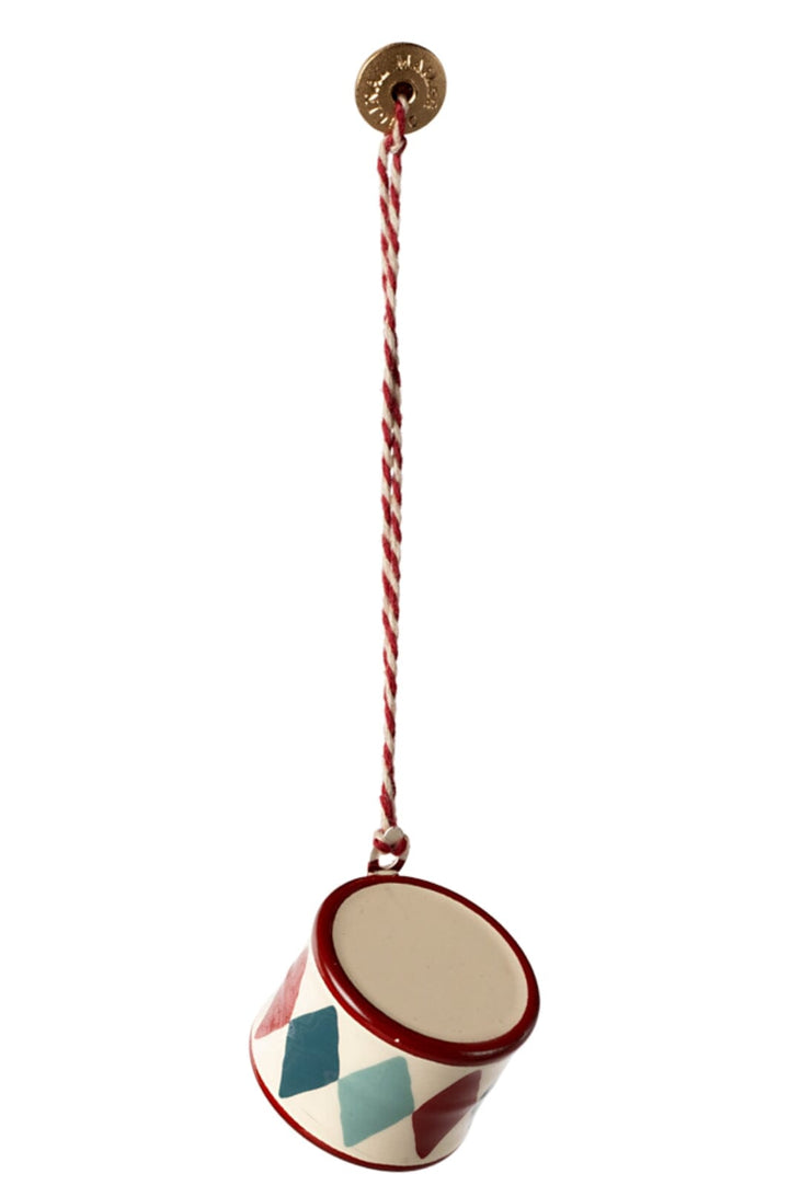 Forudbestilling - Maileg - Metalophæng, Tromme, Lille - Klassisk Rød Jul