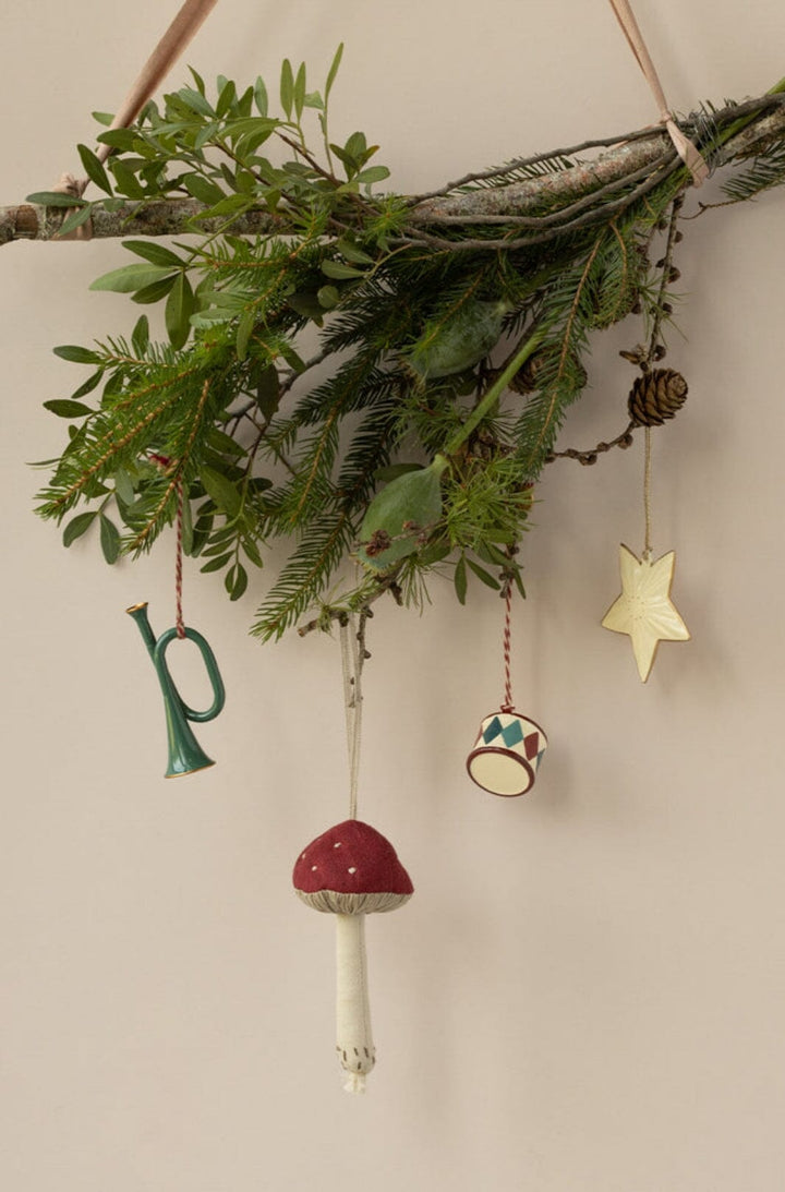 Forudbestilling - Maileg - Svampe Ophæng, Rød Jul