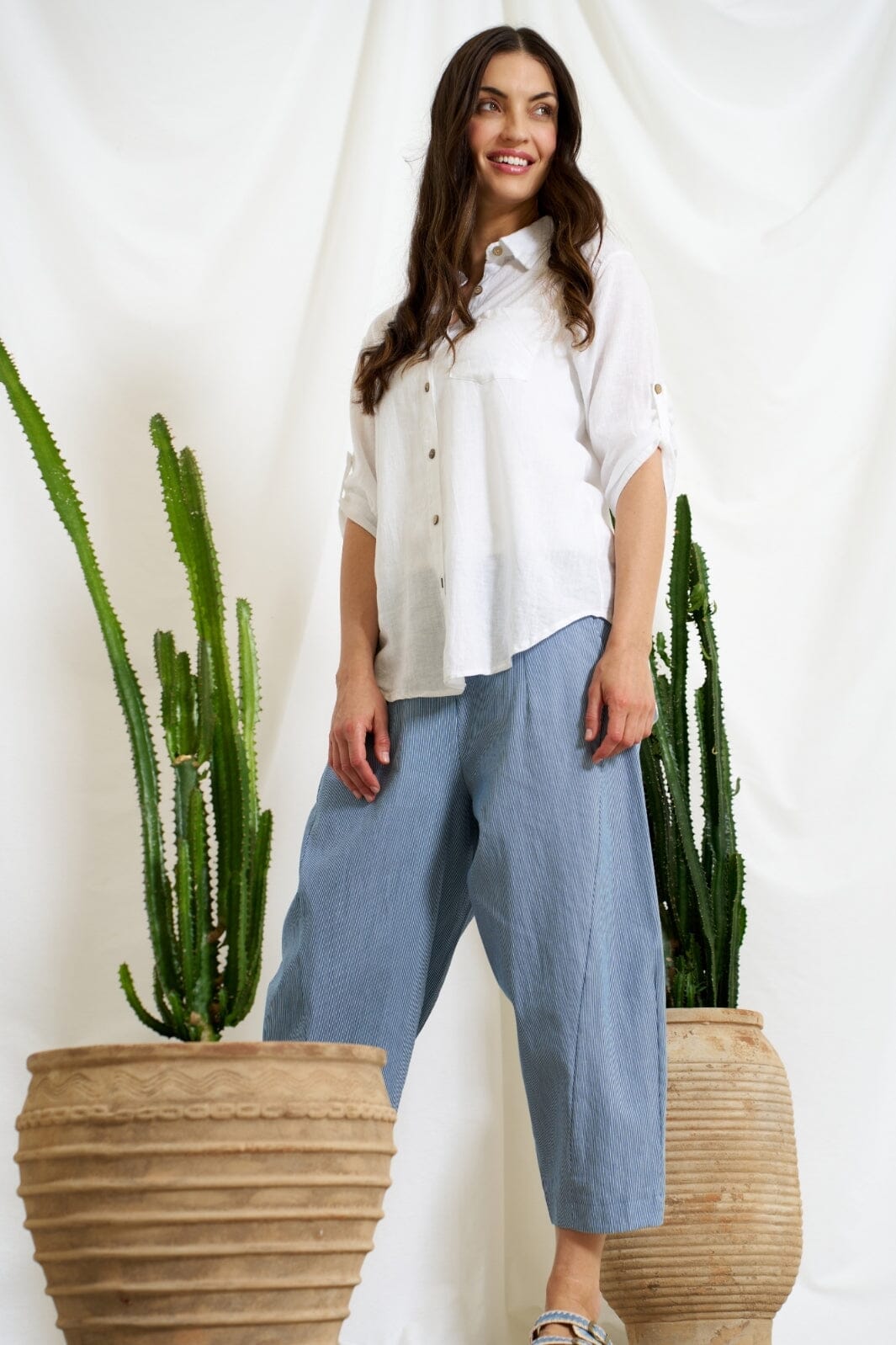 Marta Du Chateau - Mdcsienna Pants 16635 - Denim Stripe