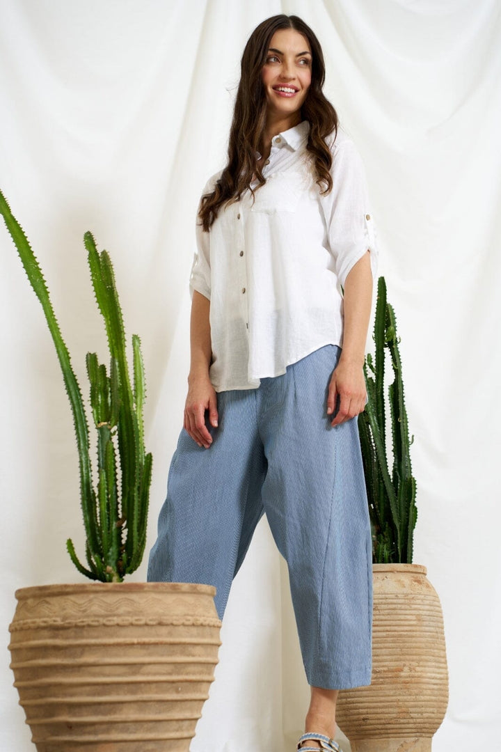 Marta Du Chateau - Mdcsienna Pants 16635 - Denim Stripe