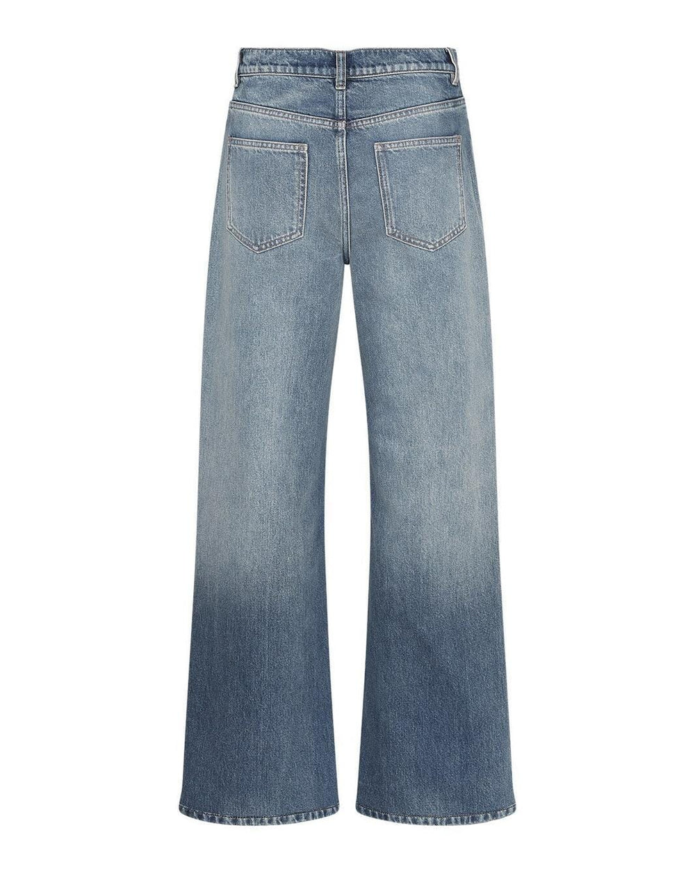 Forudbestilling - Moss Copenhagen - Mschbine Lui Relaxed Long Jeans 19282 - Mid Blue Wash Jeans