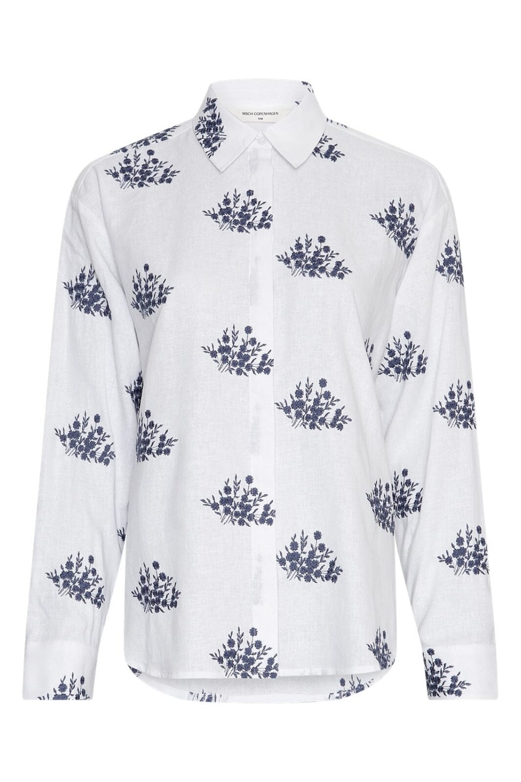 Moss Copenhagen - Mschryan Conella Shirt Emb 19421 - B Wht Ocean Flw