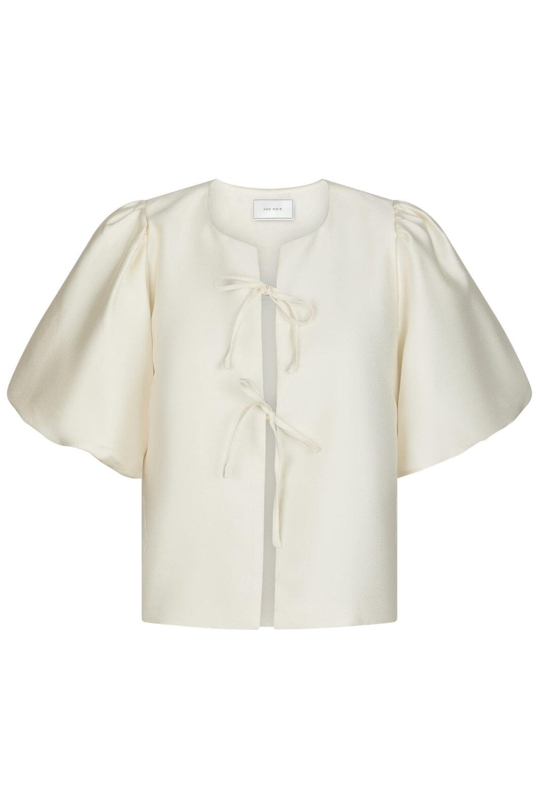 Forudbestilling - Neo Noir - Aska Dull Satin Blouse 162685 - 121 - Off White