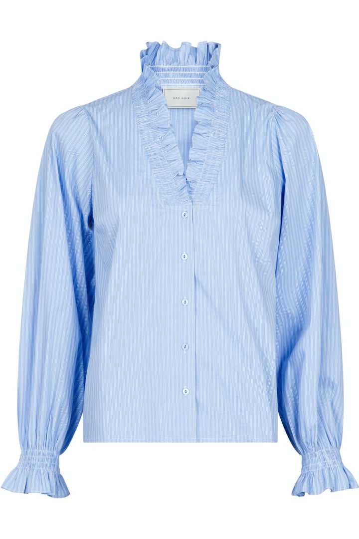 Forudbestilling - Neo Noir - Brielle Stripe Shirt - Light Blue Skjorter