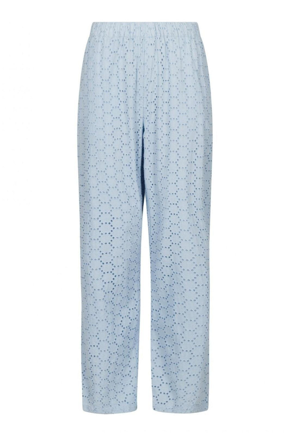 Forudbestilling - Neo Noir - Claira Broiderie Pants - Light Blue Bukser