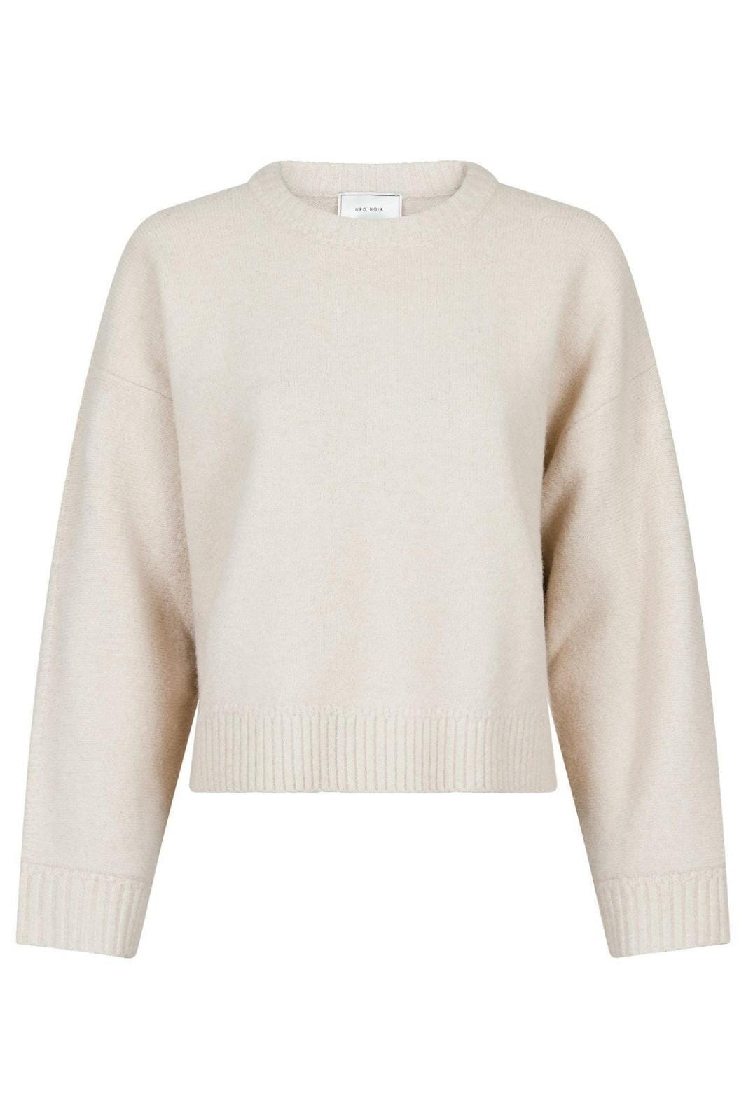 Forudbestilling - Neo Noir - Detri Solid Knit Blouse - Ivory Strikbluser