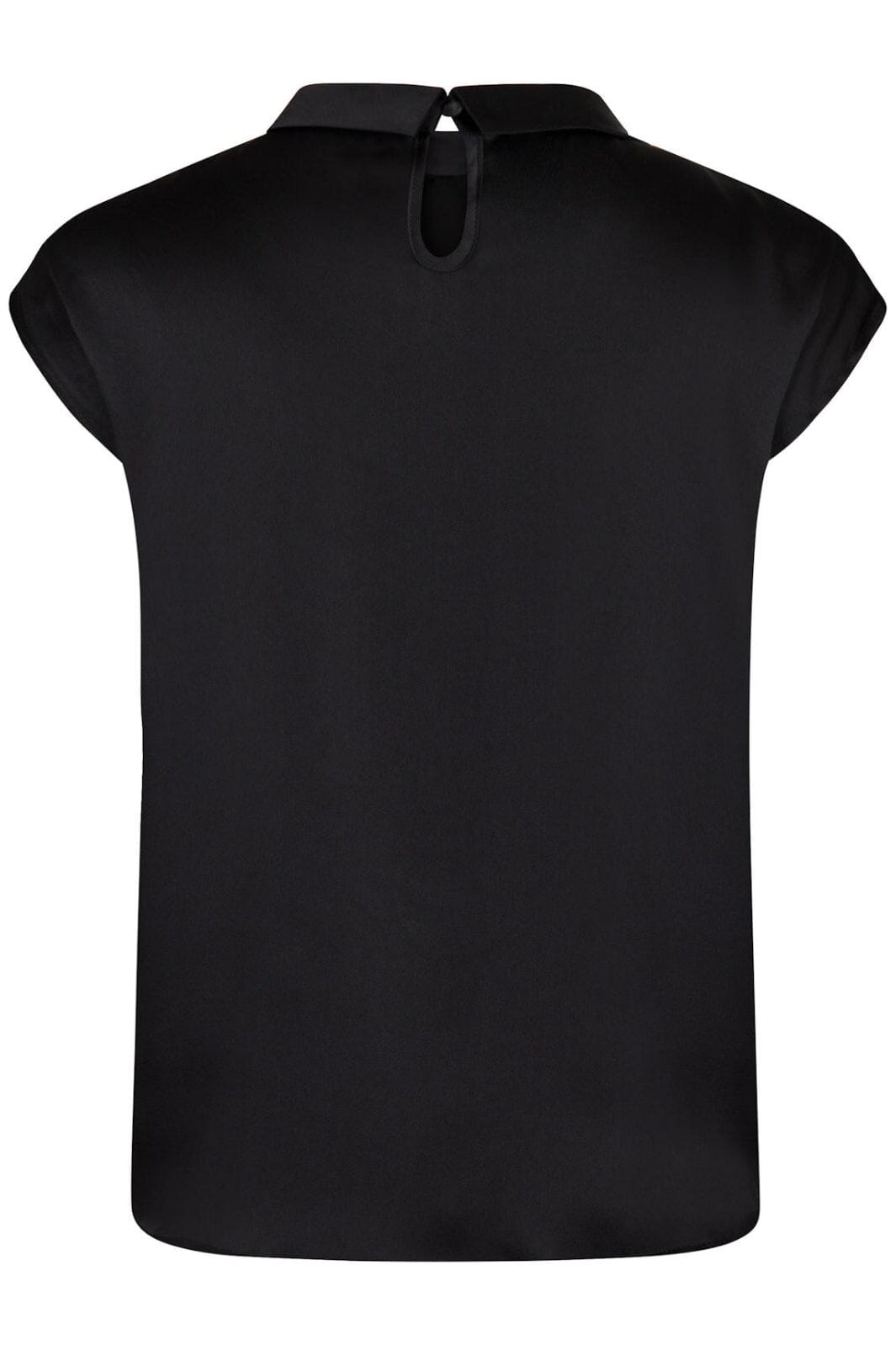 Forudbestilling - Neo Noir - Fleur Drapy Satin Blouse - 100 Black Bluser