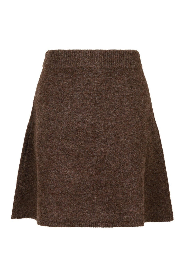 Forudbestilling - Neo Noir - Gisa Knit Skirt - Brown Melange Nederdele