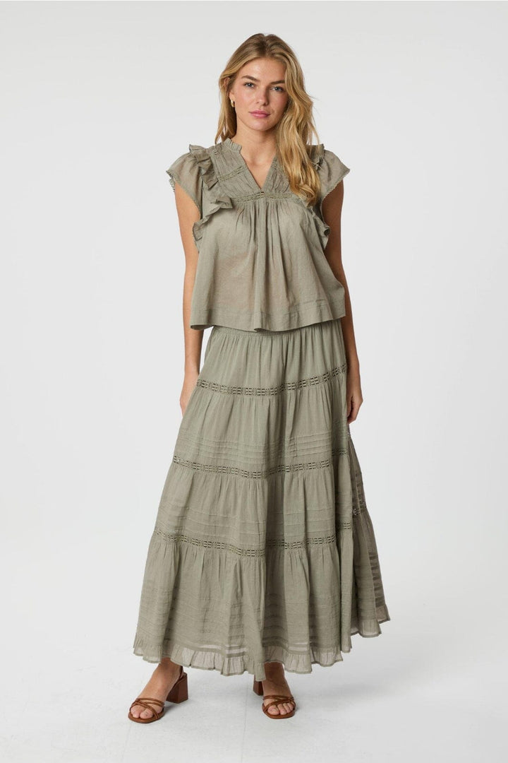 Neo Noir - Jayla S Voile Top 159881 - 627 - Smoke Green