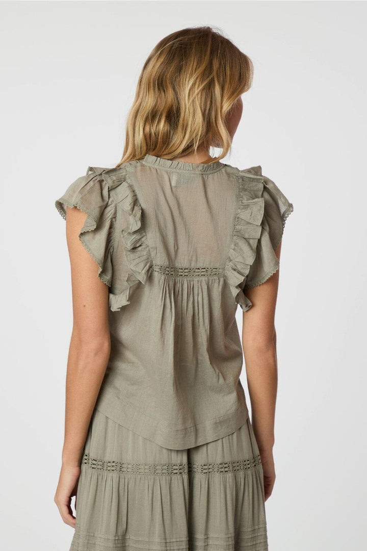 Neo Noir - Jayla S Voile Top 159881 - 627 - Smoke Green