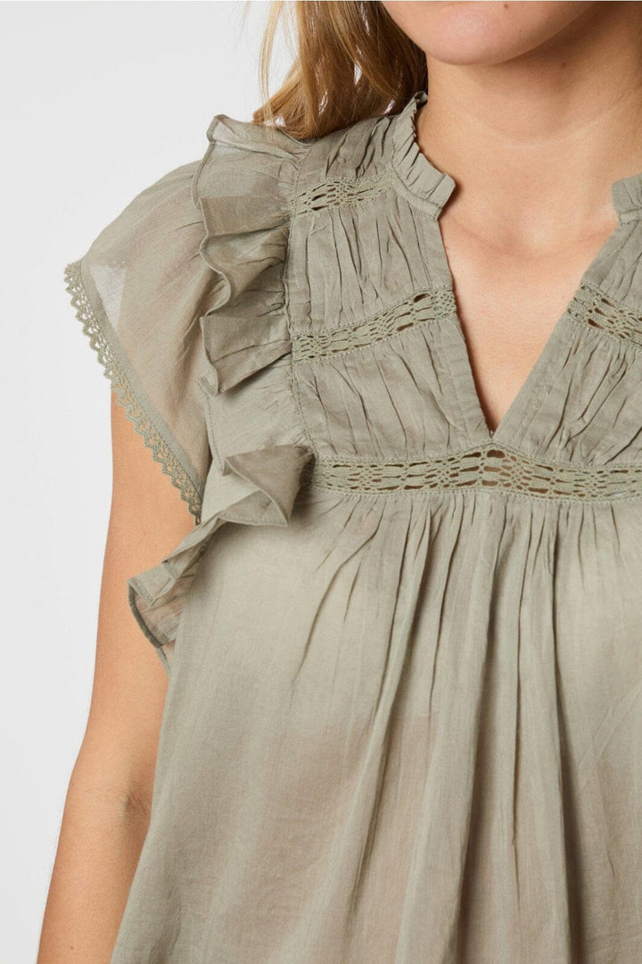 Neo Noir - Jayla S Voile Top 159881 - 627 - Smoke Green
