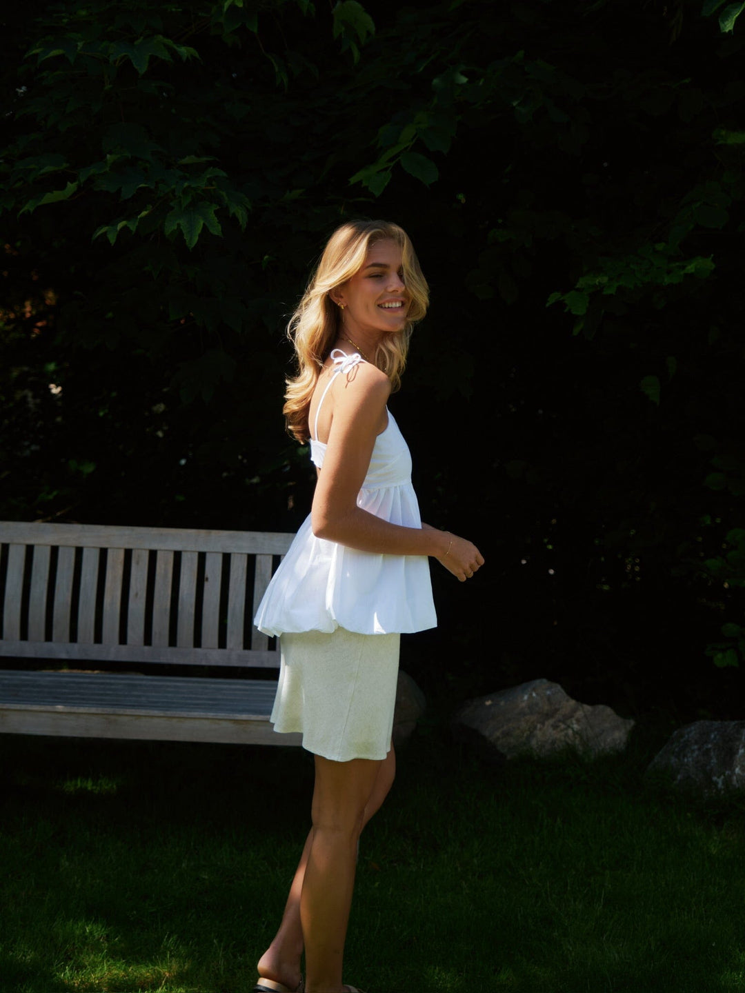 Forudbestilling - Neo Noir - Khloe C Poplin Top 165515 - 120 - White Toppe