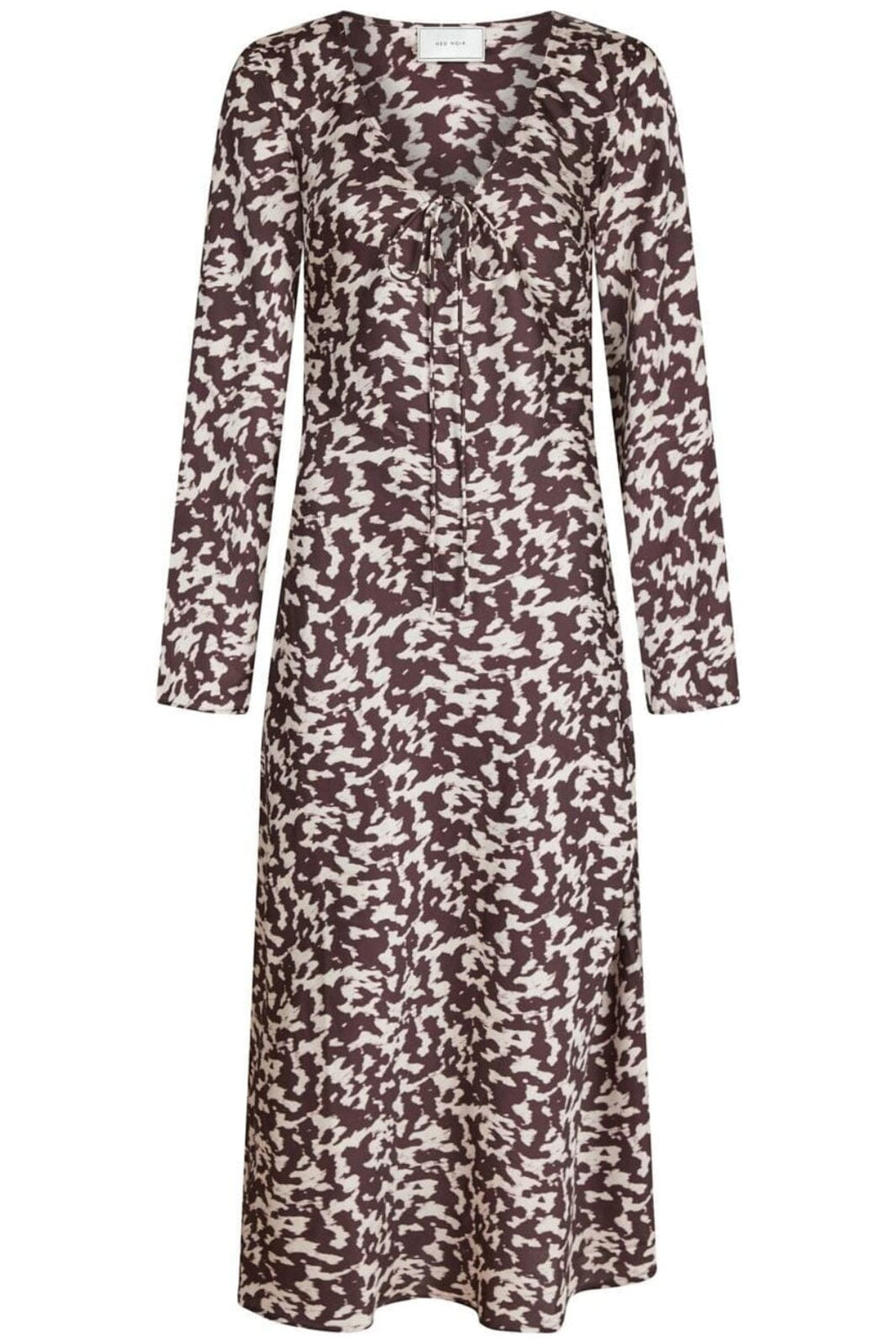 Forudbestilling - Neo Noir - Krisha Graphic Fade Dress 164344 - Chocolate Brown Kjoler