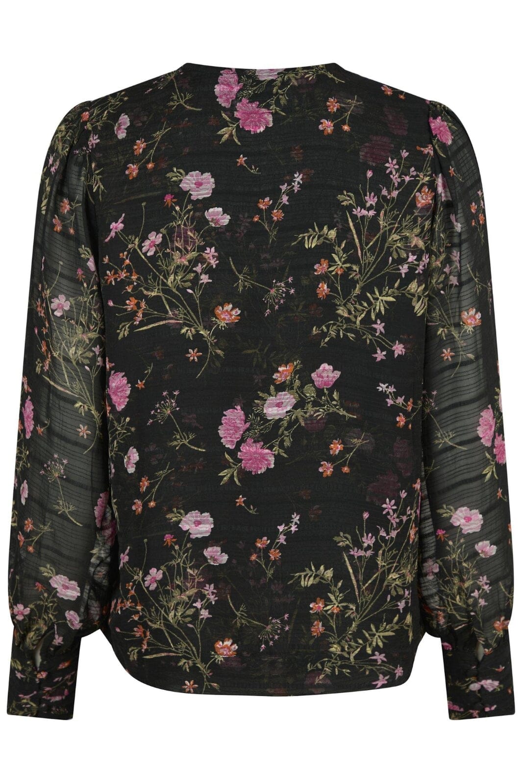 Forudbestilling - Neo Noir - Mahra Flower Print Blouse - Black Bluser