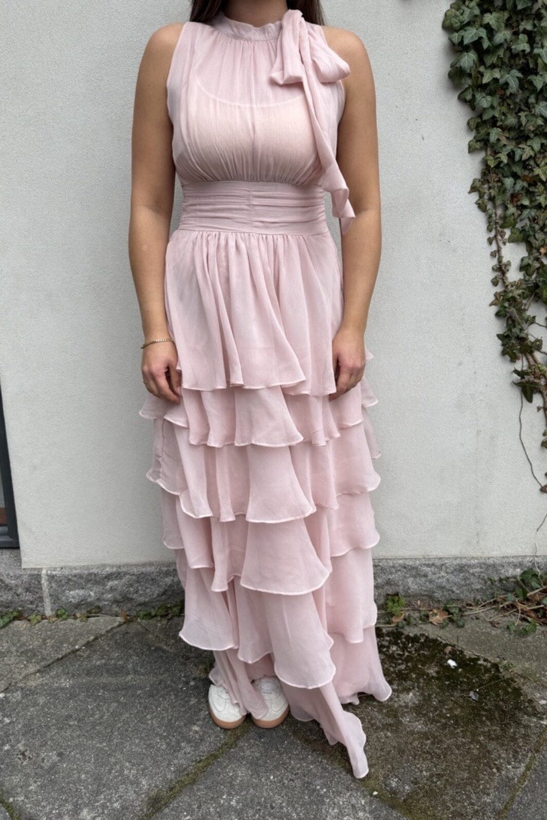 Neo Noir - Marli Solid Chiffon Dress 165640 - 165 - Rose