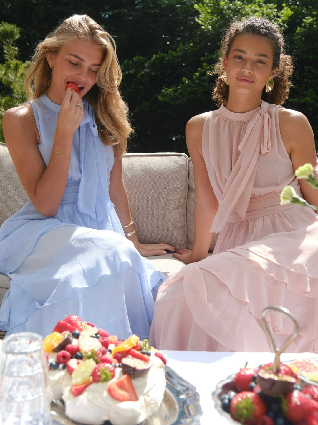 Forudbestilling - Neo Noir - Marli Solid Chiffon Dress 165640 - 165 - Rose Kjoler