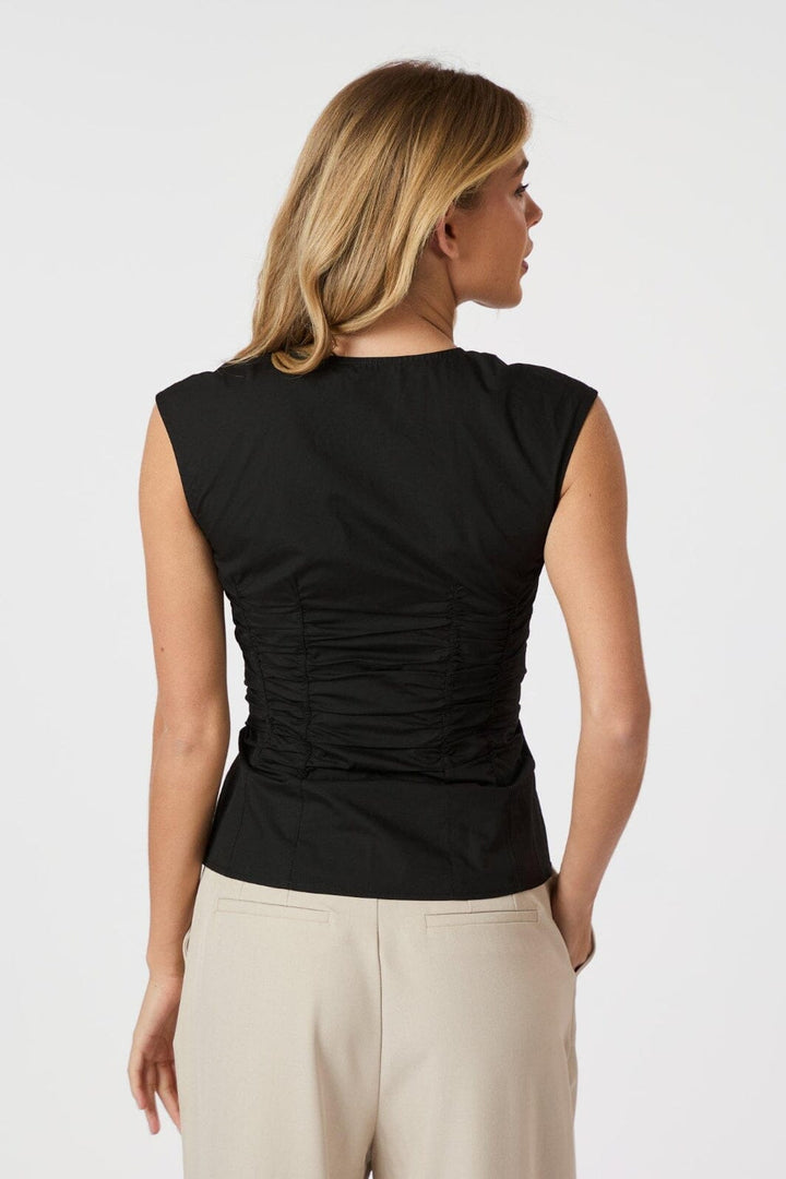 Neo Noir - Mevida Poplin Top 165511 - 100 - Black