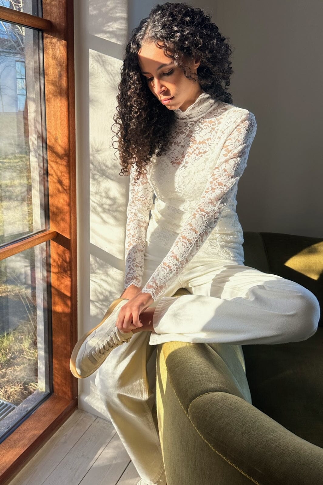 Forudbestilling - Neo Noir - Simona D Pants - White Jeans