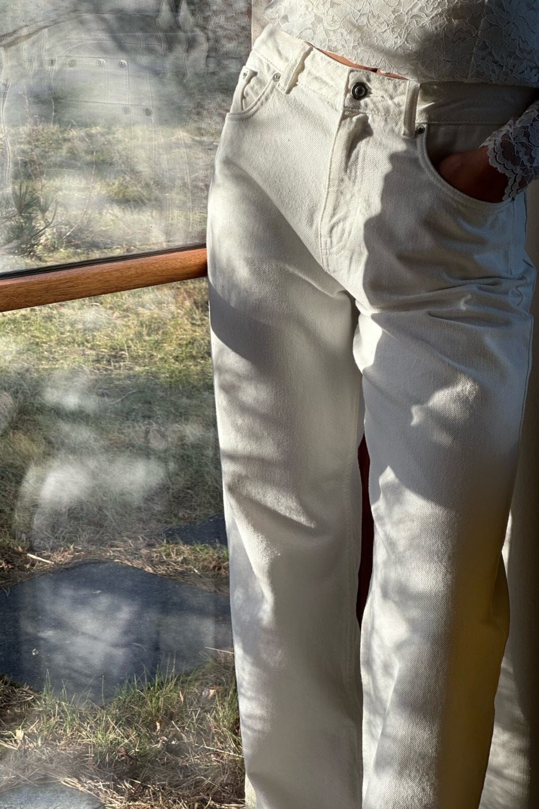 Forudbestilling - Neo Noir - Simona D Pants - White Jeans