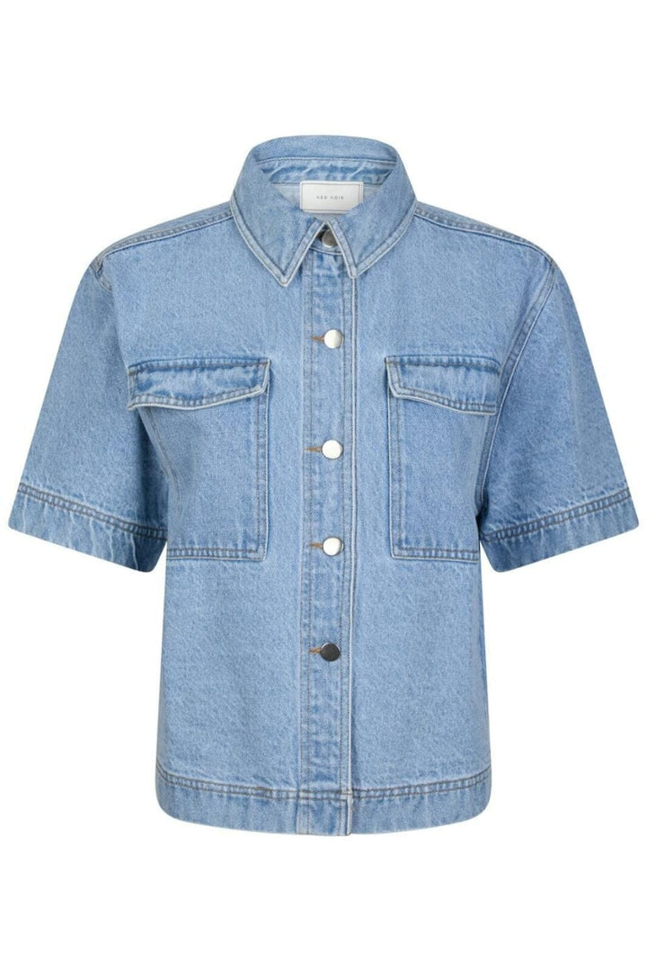 Forudbestilling - Neo Noir - Tiki Denim Shirt 164303 - 407 - Smoke Blue Skjorter