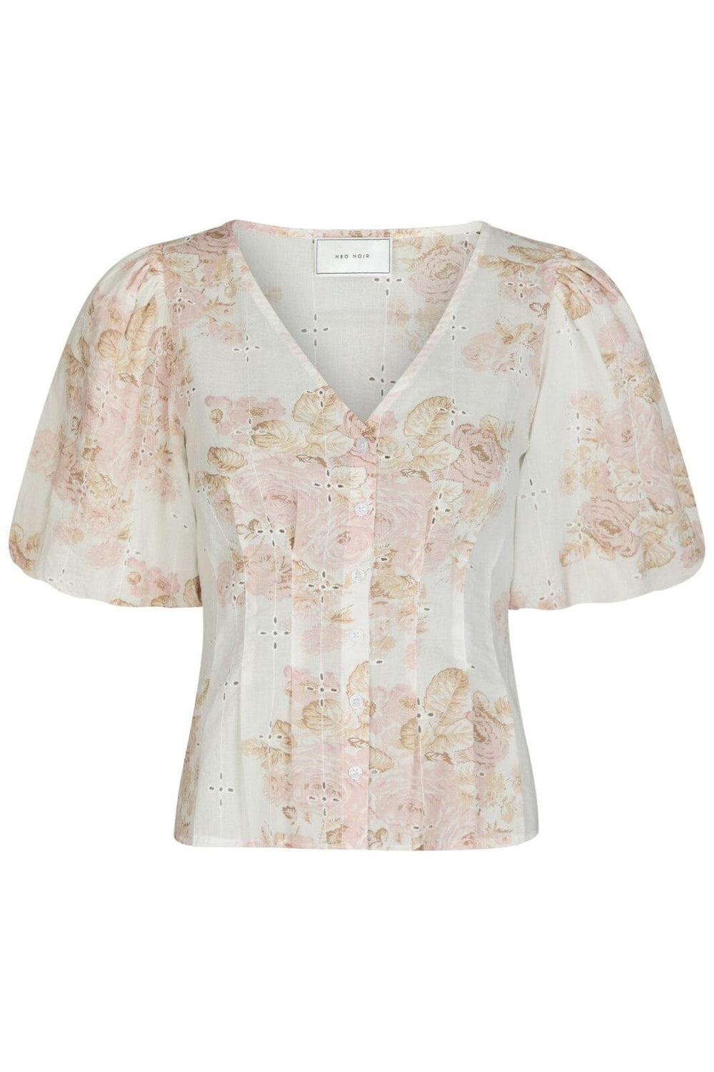 Neo Noir - Timra Emb Rose Blouse 165356 - 630 - Dusty Rose