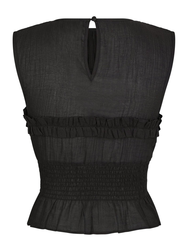 Forudbestilling - Neo Noir - Tiril S Voile Top 166128 - 676 - Dark Brown Toppe