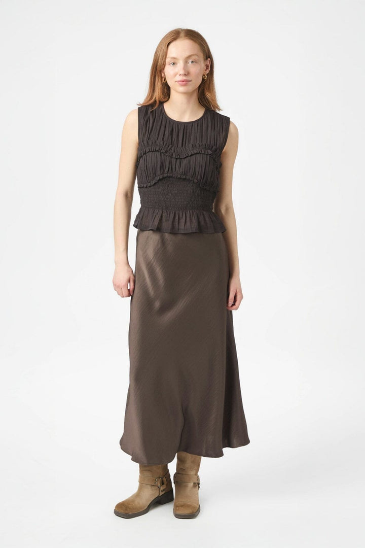 Neo Noir - Tiril S Voile Top 166128 - 676 - Dark Brown