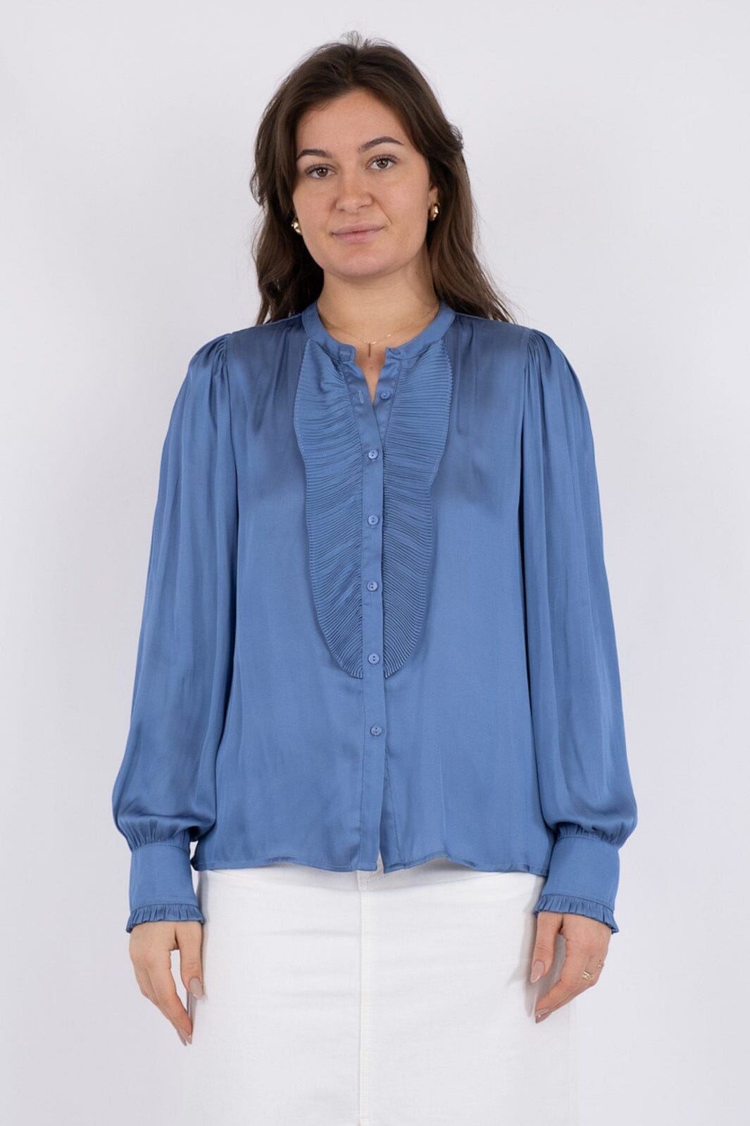 Forudbestilling - Neo Noir - Zola Blouse - Blue Skjorter