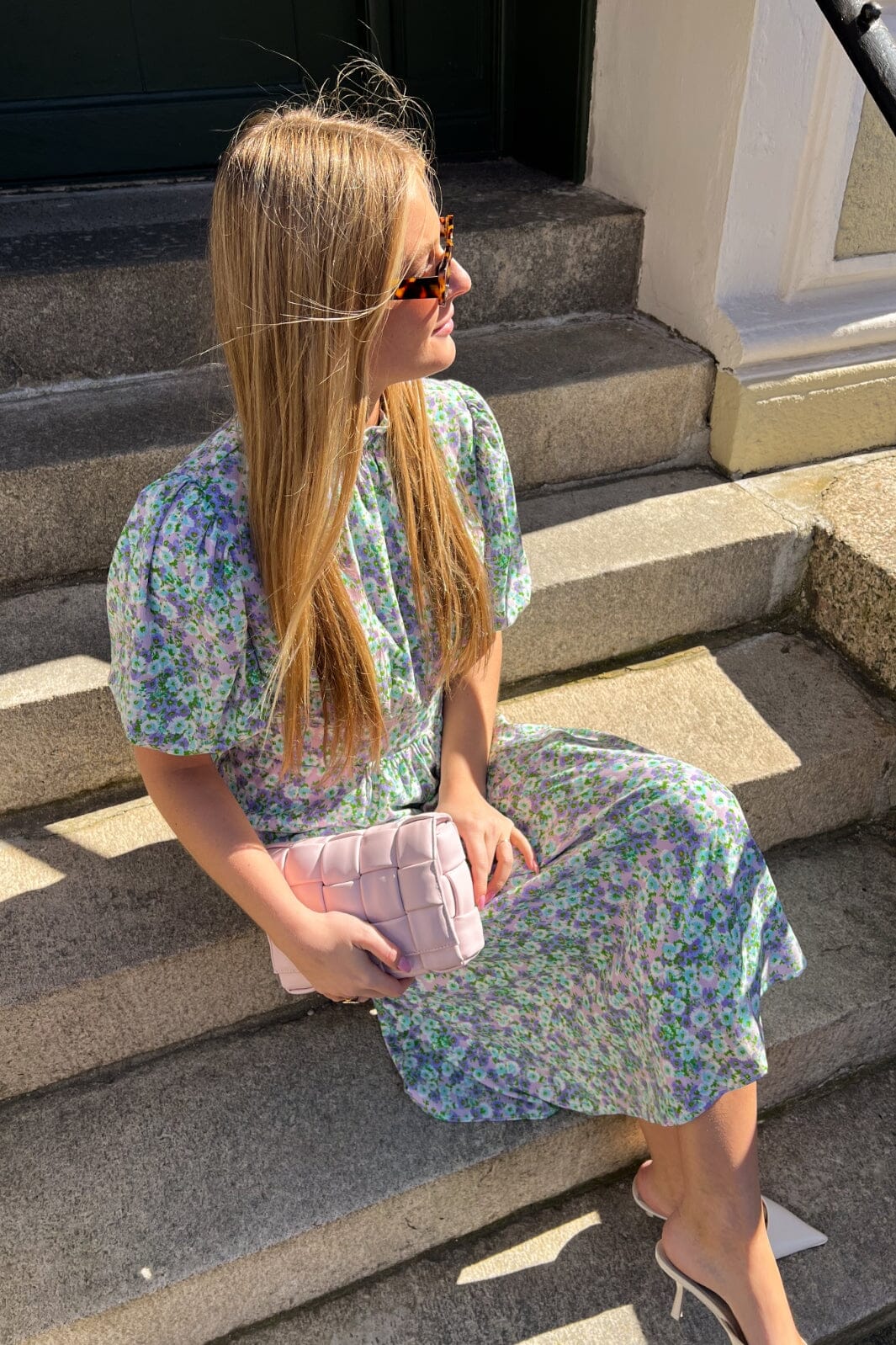 Forudbestilling - Noella - Ruth Long Dress - Lavender Flower Kjoler