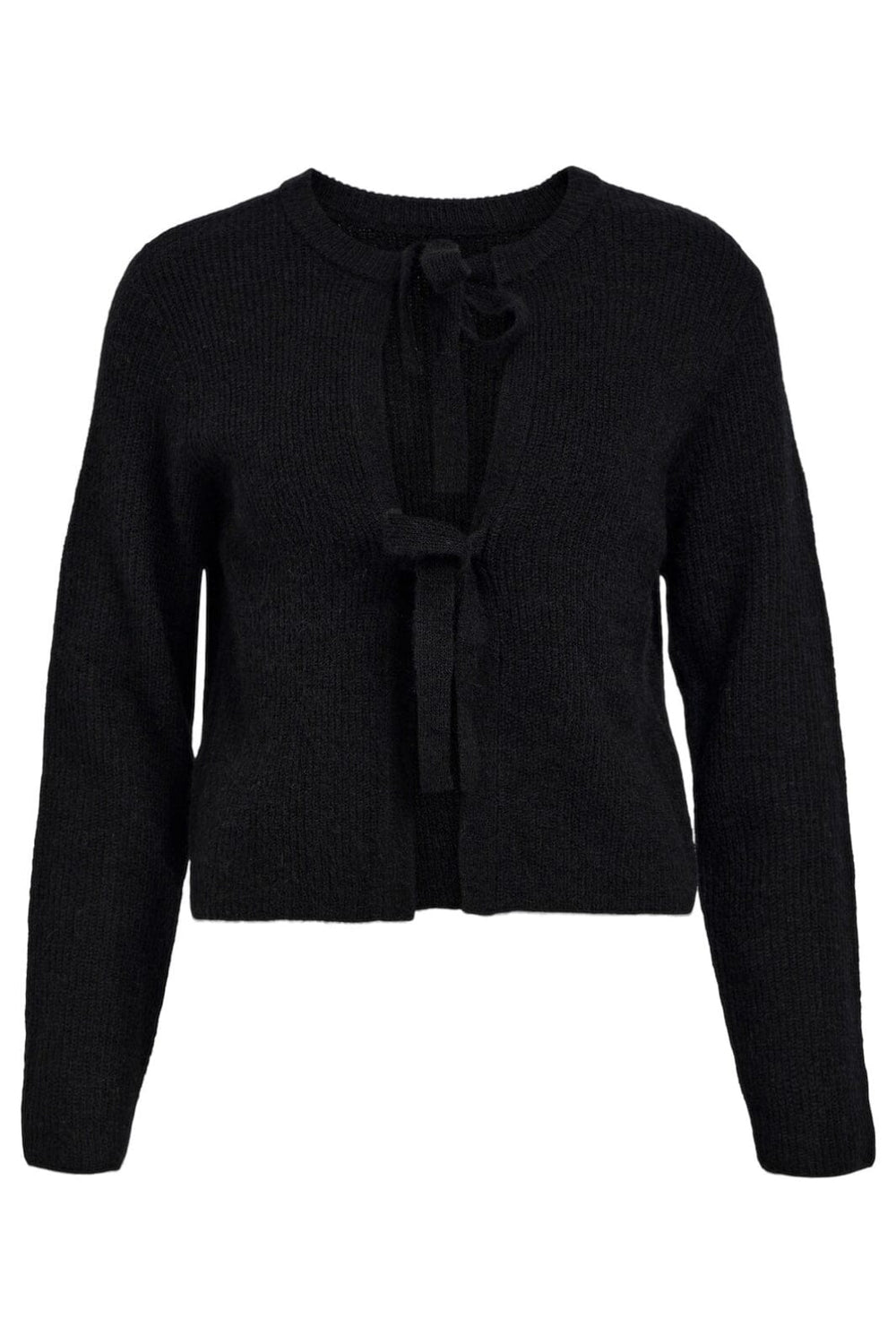 Forudbestilling - Object - Objparvi Knit Cardigan 130 - 4447396 Black Melange Cardigans