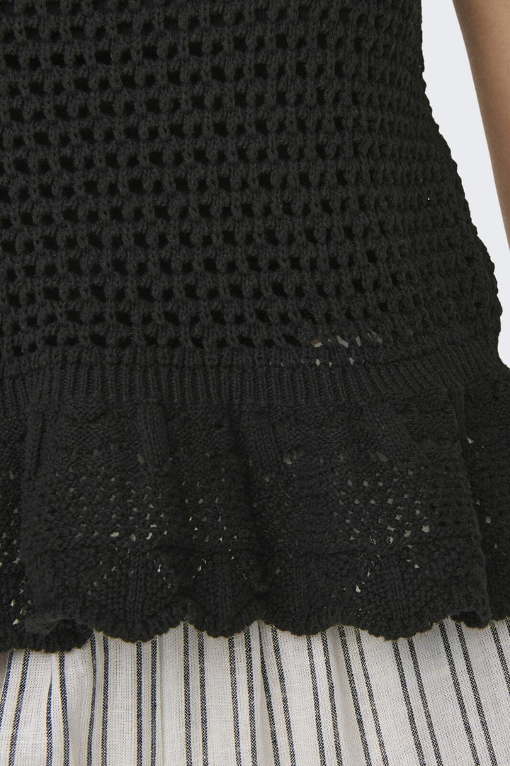 Forudbestilling - Only - Onlmary Life Sl Peplum Top Knt - 4489826 Black