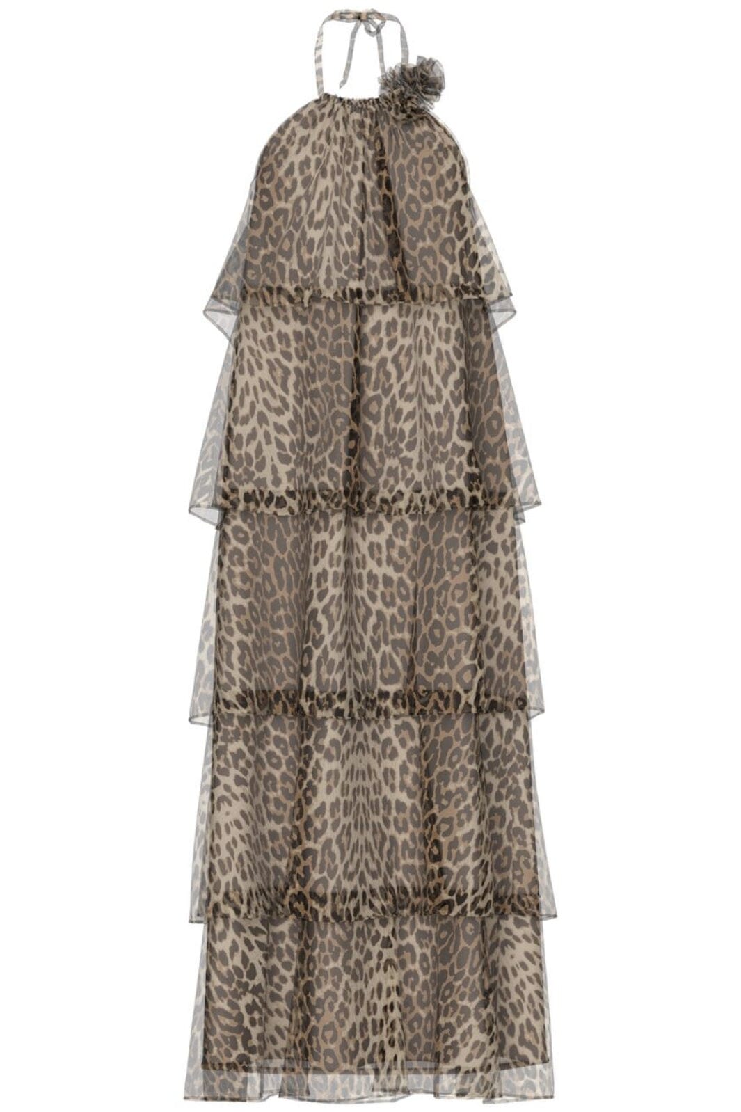 Forudbestilling - Pieces - Pcclara Sl Long Layred Dress Kca - 4785296 Black Leo Kjoler