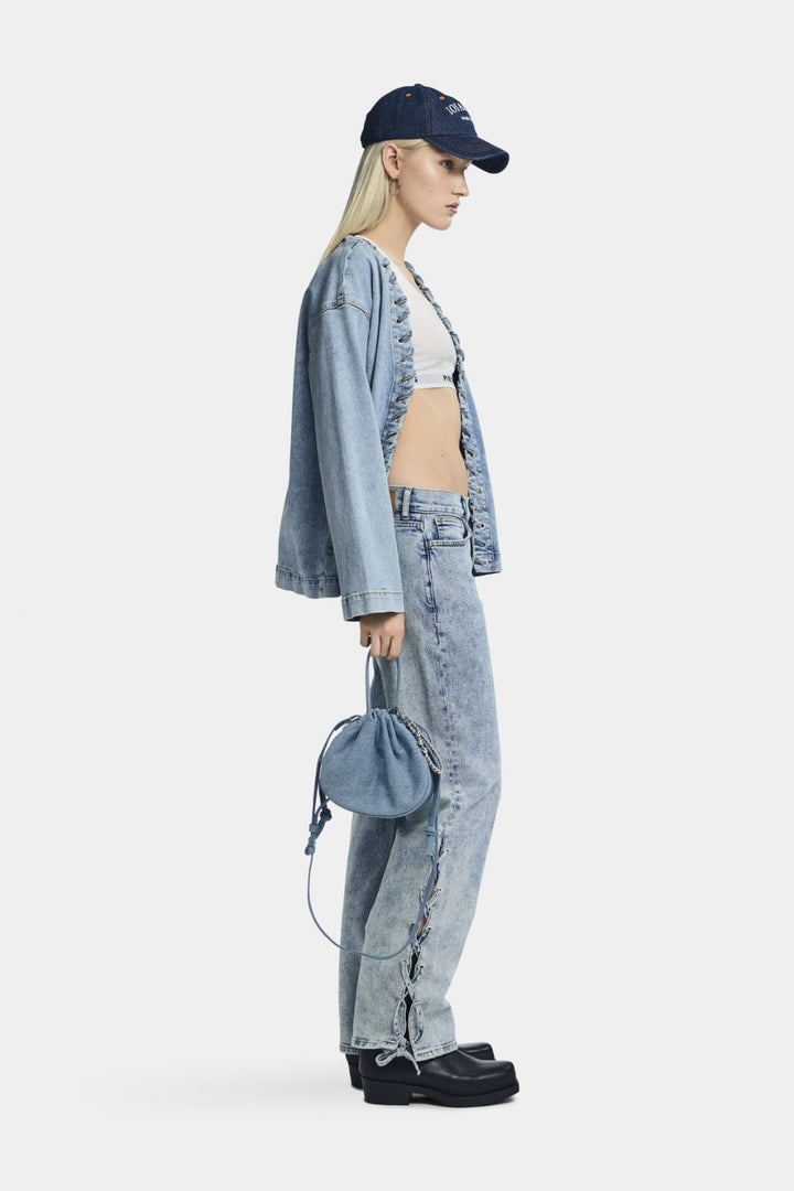 Forudbestilling - Pieces - Pcfenda Straight Denim Jeans Fsy - 4746907 Light Blue Denim Jeans