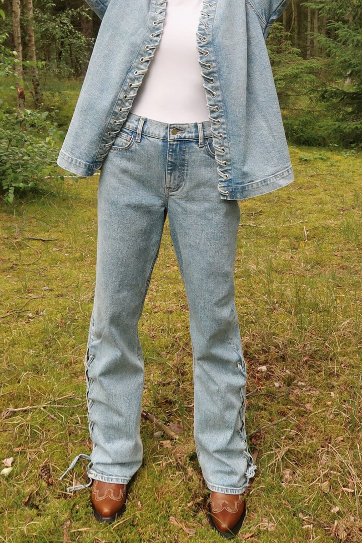 Forudbestilling - Pieces - Pcfenda Straight Denim Jeans Fsy - 4746907 Light Blue Denim Jeans