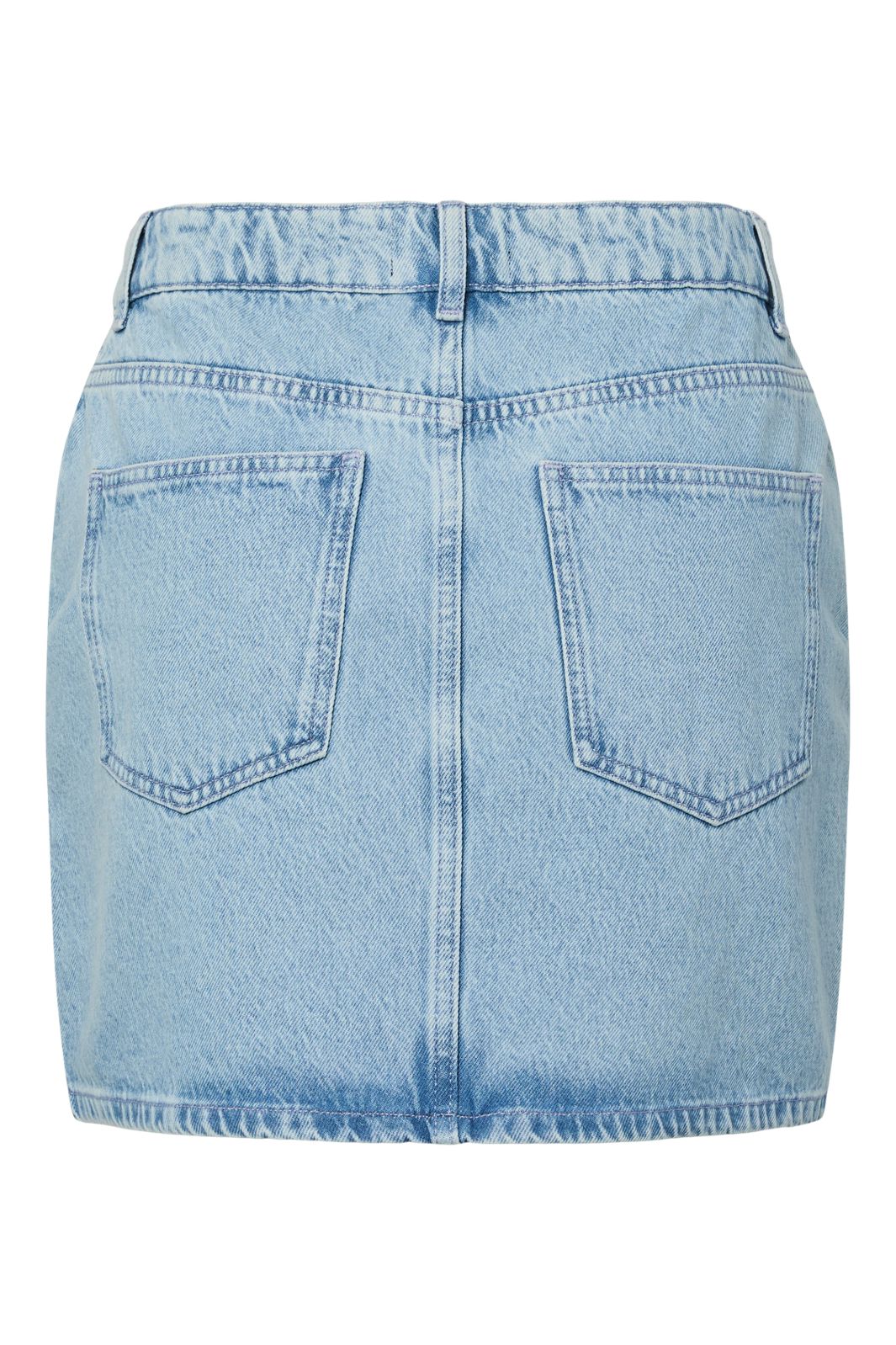 Pieces - Pcnoel Short Denim Skirt Pp - 4936544 Light Blue Denim Rhine Stones