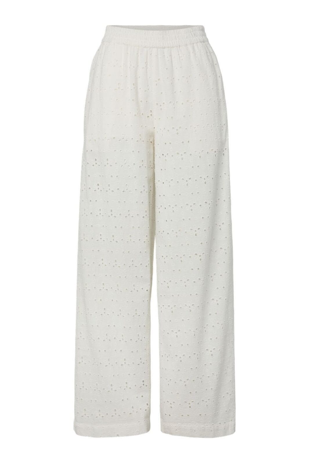 Pieces - Pctyla Wide Pants Pp - 4935355 Cloud Cream