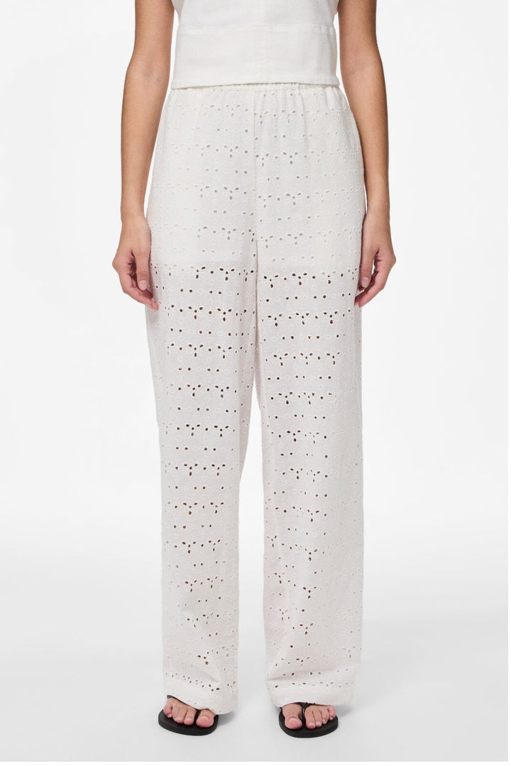 Pieces - Pctyla Wide Pants Pp - 4935355 Cloud Cream