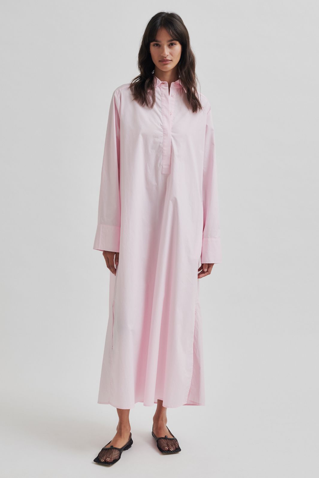 Forudbestilling - Second Female - Cimone Maxi Shirt Dress 59663 - Cherry Blossom Kjoler