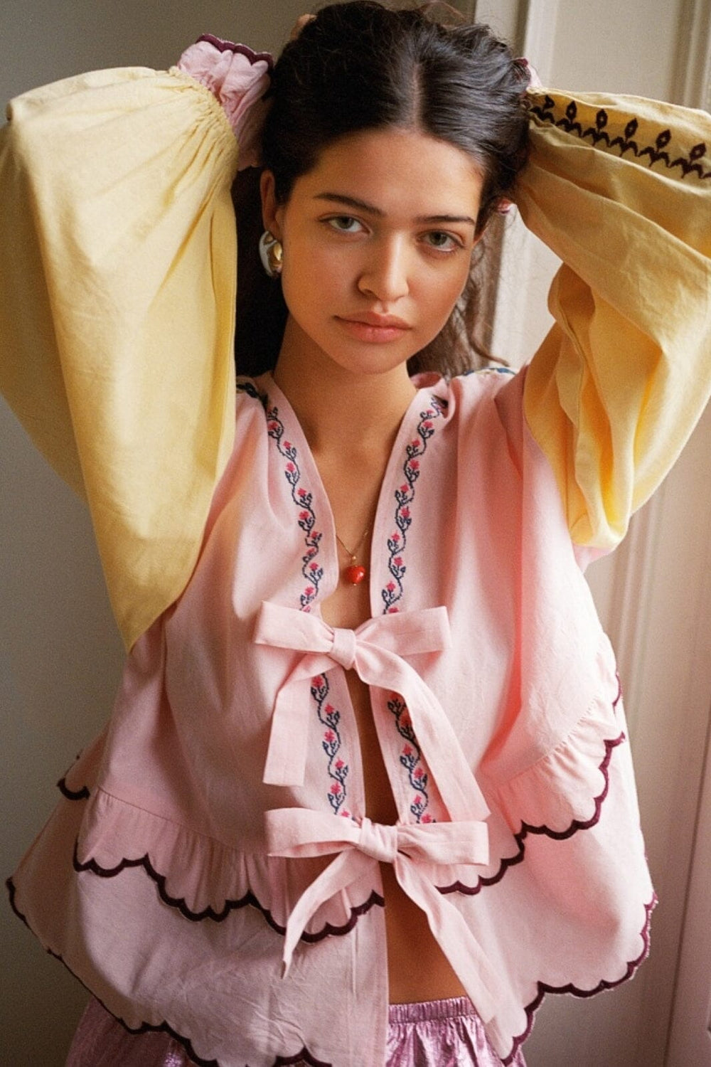 Forudbestilling - Sissel Edelbo - Louise Organic Cotton Top SE 1205 - Pastel Bluser