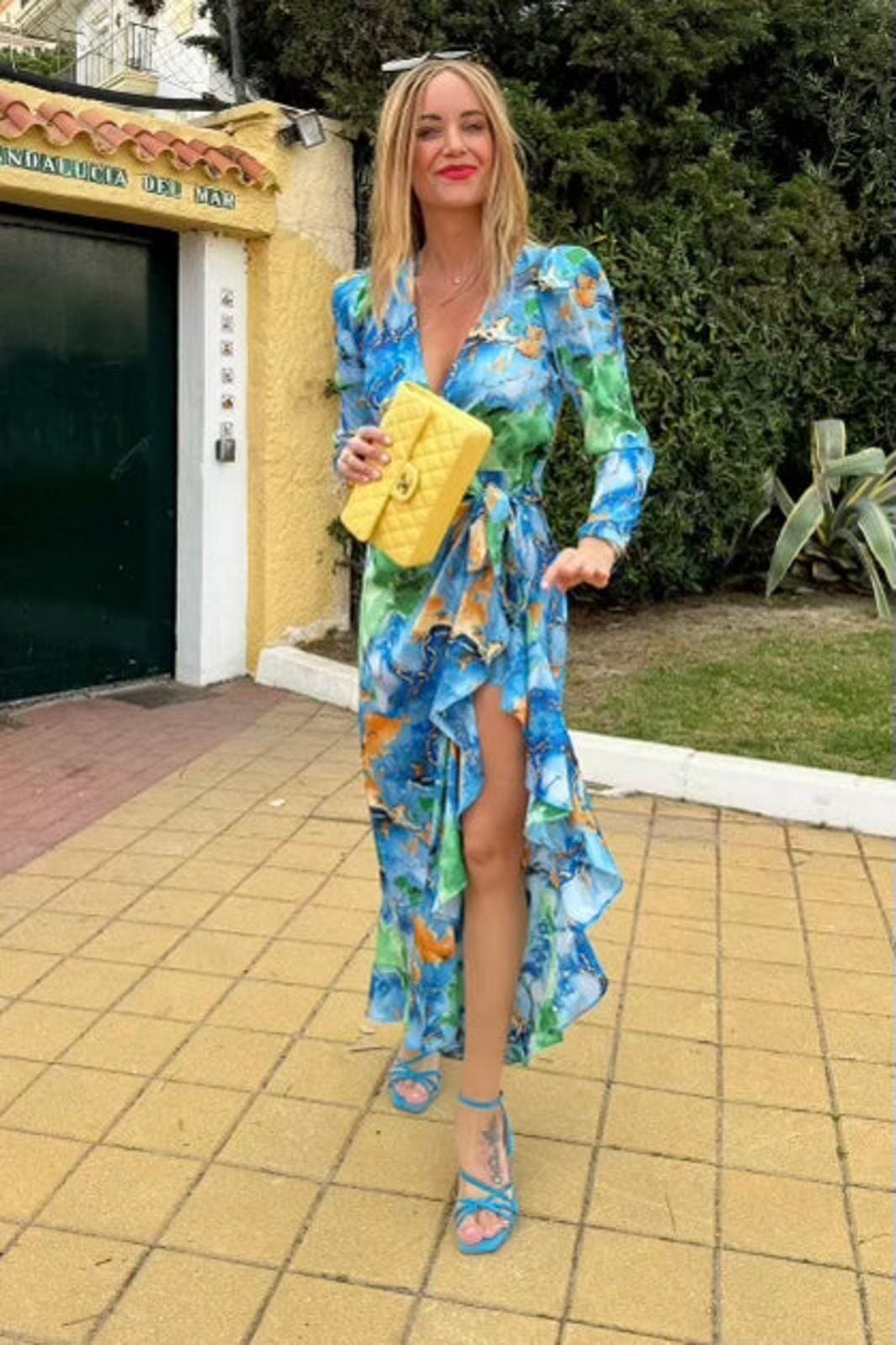 Forudbestilling - Valentin Studio - Senorita Watercolour Dress - Blue Kjoler