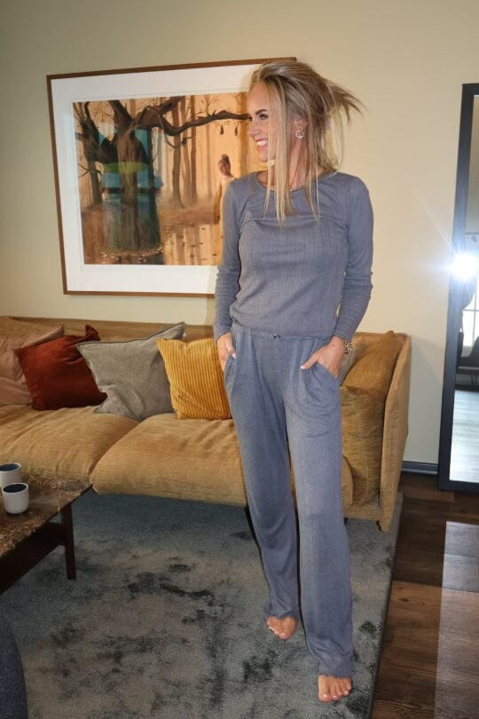 Forudbestilling - Valentin Studio - Soft Blouse - Dark Grey Melange Bluser