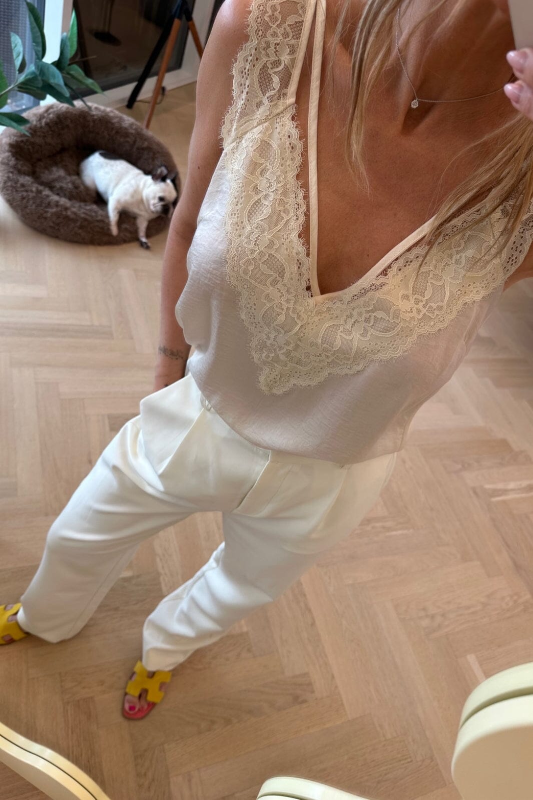 Forudbestilling - Valentin Studio - String Top - Creme (Feburar) Toppe