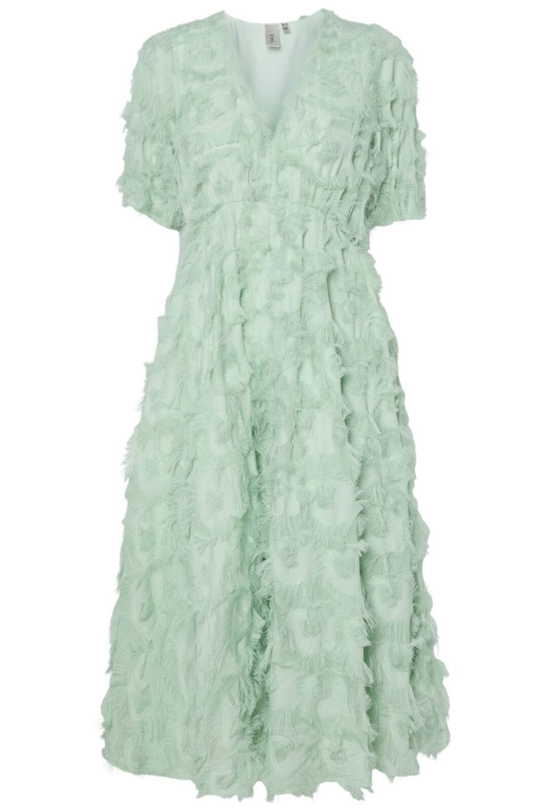Forudbestilling - Y.A.S - Yaspazylla 2/4 Midi Dress - 4775747 Mist Green Kjoler